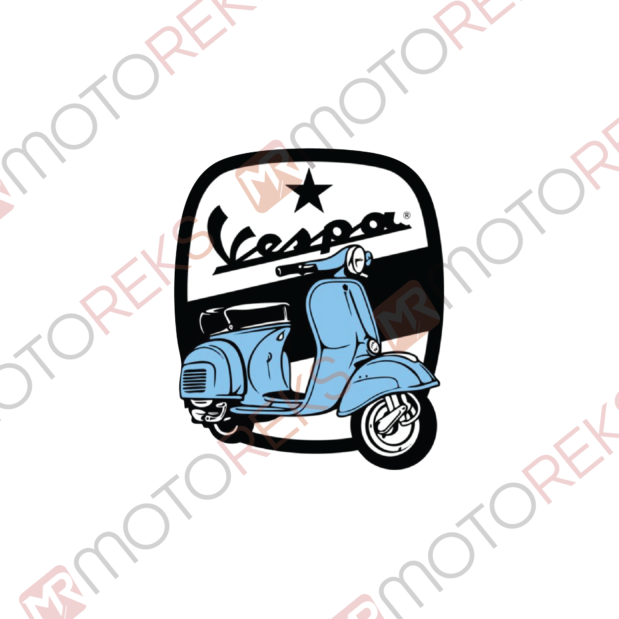 Vespa Sticker - 2 Adet - 6x7cm