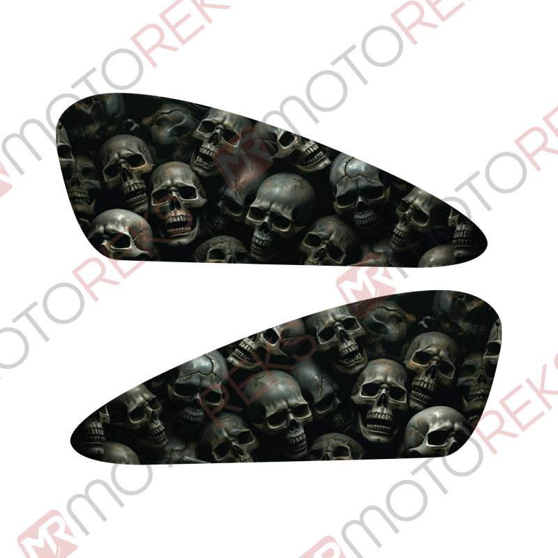 Kurukafa Chopper Tank Sticker - 35x15 cm - 2 Adet