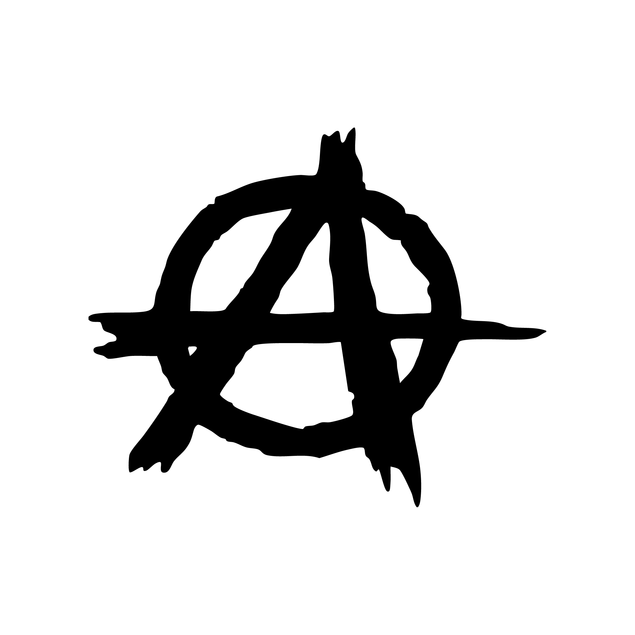 Anarşi Logo Sticker - 10x8cm