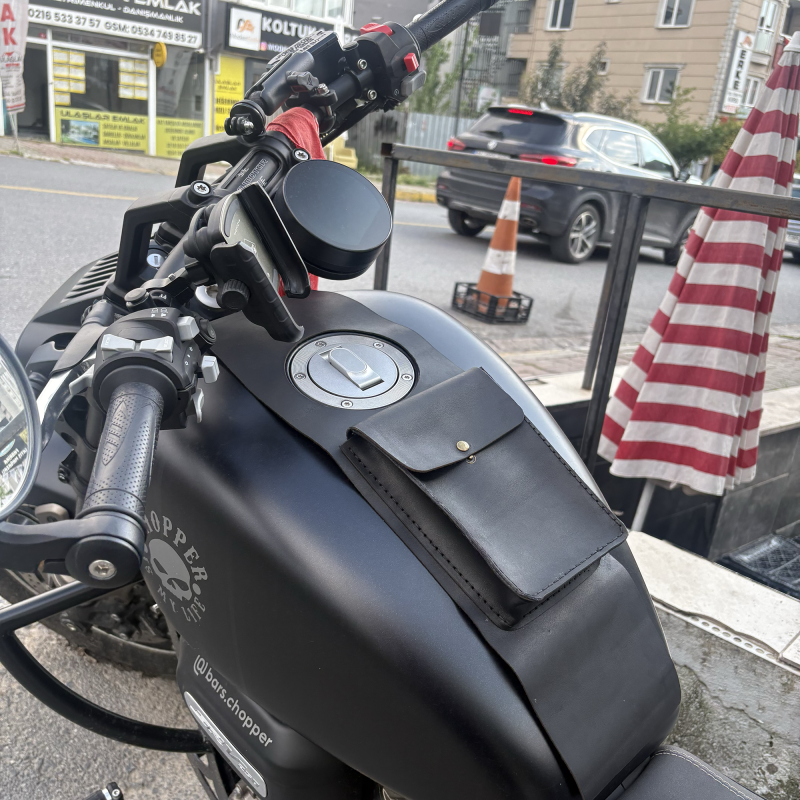 Chopper Depo Üzeri Deri Çanta