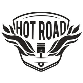 Hot Road Sticker 11x8cm